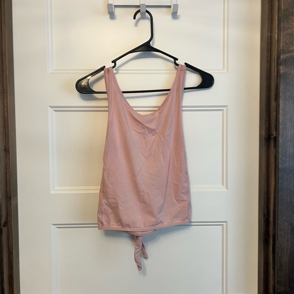 Lululemon Athletica Blush Pink Tie-Front Tank Top
